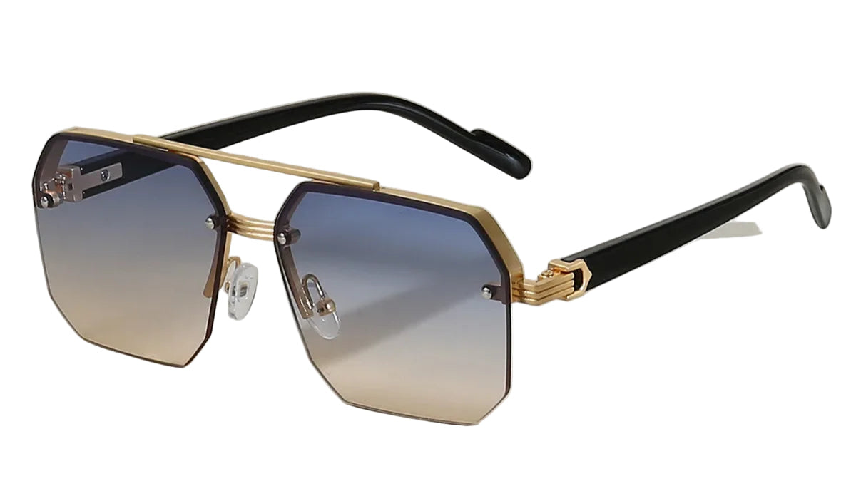 Sonnenbrille „Edge“ – Metallrahmen, Quadratisch (Herren)